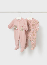 Set 2 Pijamas Largos Rosa Baby