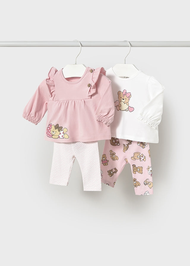 Conjunto Legging 4 Piezas Rosa Baby