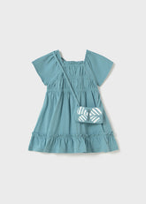 Vestido Con Bolso Turquoise