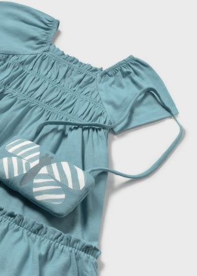 Vestido Con Bolso Turquoise