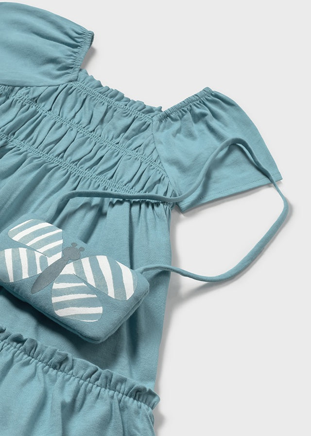 Vestido Con Bolso Turquoise