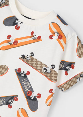 Camiseta Estampada Skate Bear - Minibhu