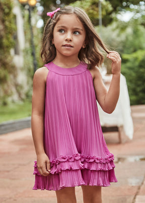 Vestido Plisado Malva