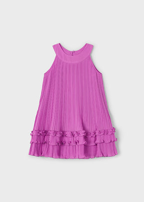 Vestido Plisado Malva
