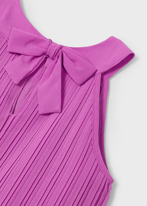 Vestido Plisado Malva
