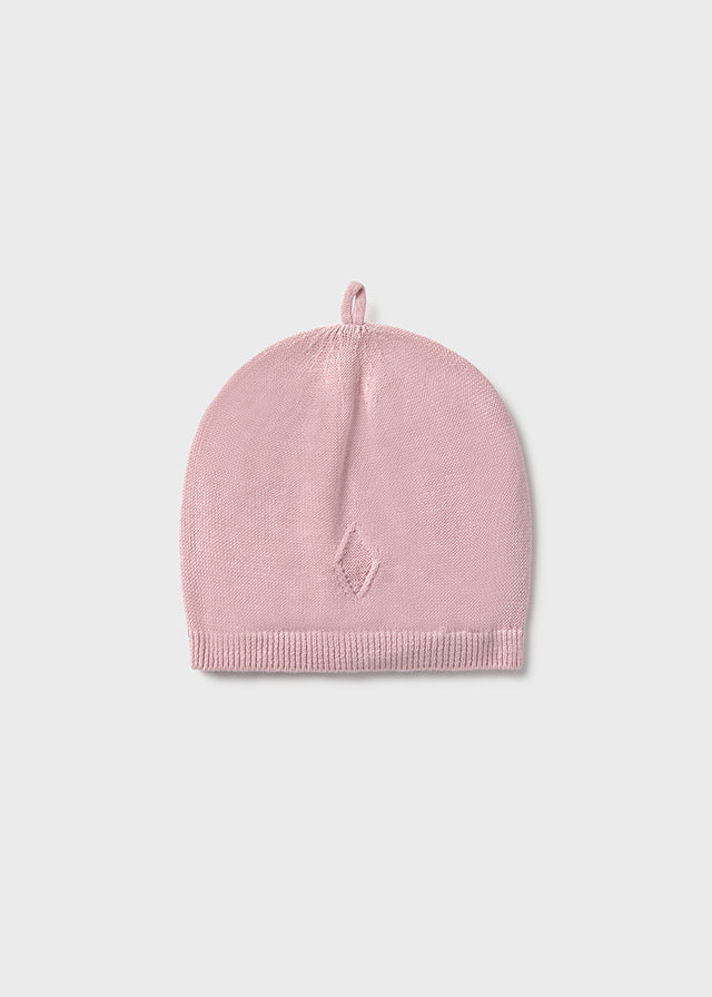 Gorro Tejido Rosa Baby