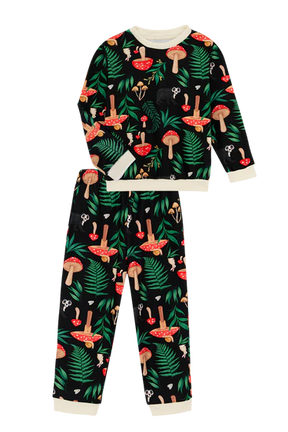 Set Pijama Unisex El Bosque De Albeart Negro