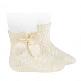 Calcetines Cortos Perlé Calados Cava - Minibhu