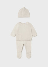 Conjunto Polaina y Gorro Salvia