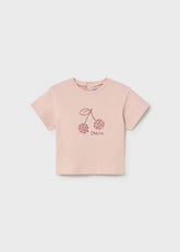 Camiseta Básica Peonia Cherry - Minibhu