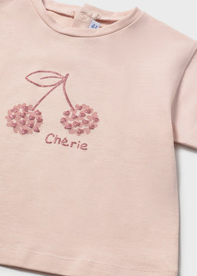 Camiseta Básica Peonia Cherry - Minibhu