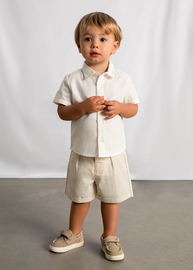 Conjunto Bermuda Lino Baby Ceremonia