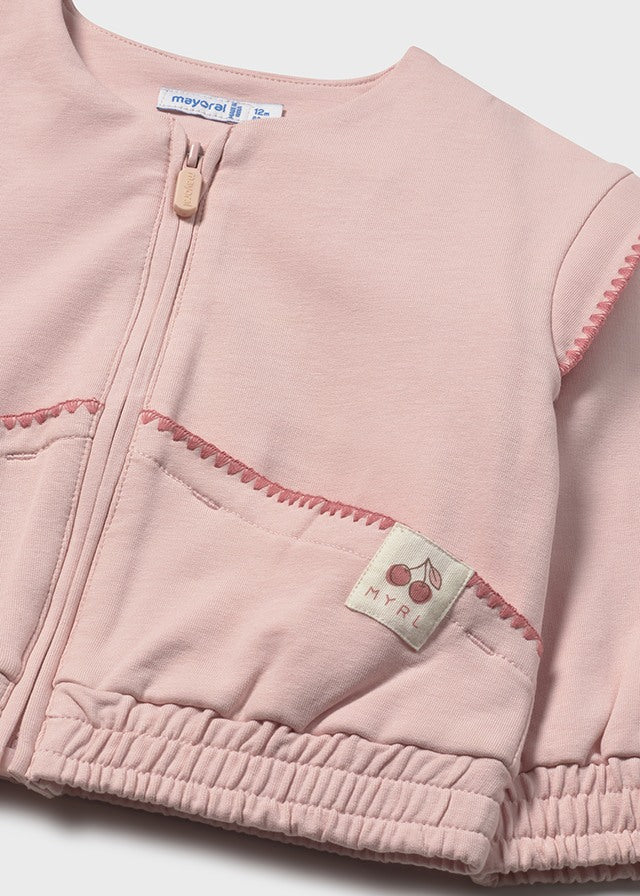 Saco Canguro Felpa Cherry