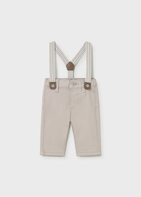 Pantalón Sarga Con Tirantes New Ceremonia - Minibhu