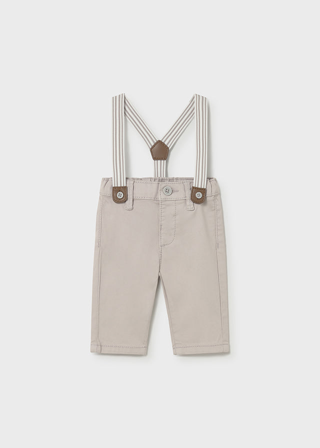 Pantalón Sarga Con Tirantes New Ceremonia - Minibhu