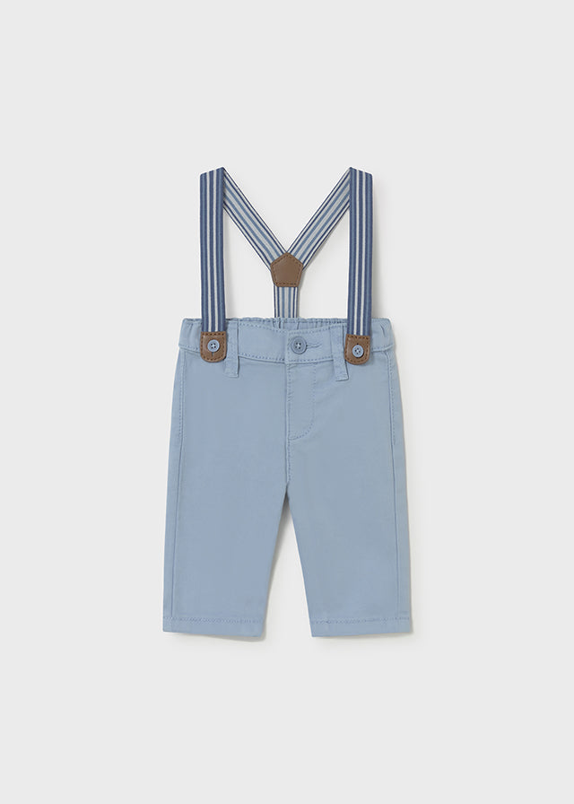 Pantalón Sarga Con Tirantes Regata - Minibhu