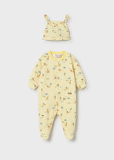 Pelele Largo Con Gorro Sunny Jungle - Minibhu