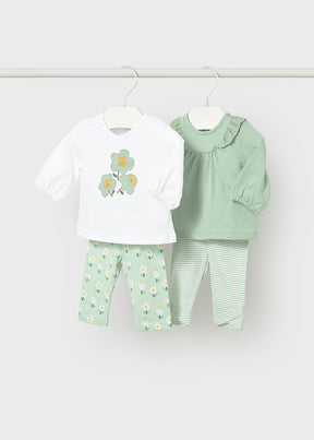 Conjuntos Leggings 4 Piezas Mint - Minibhu