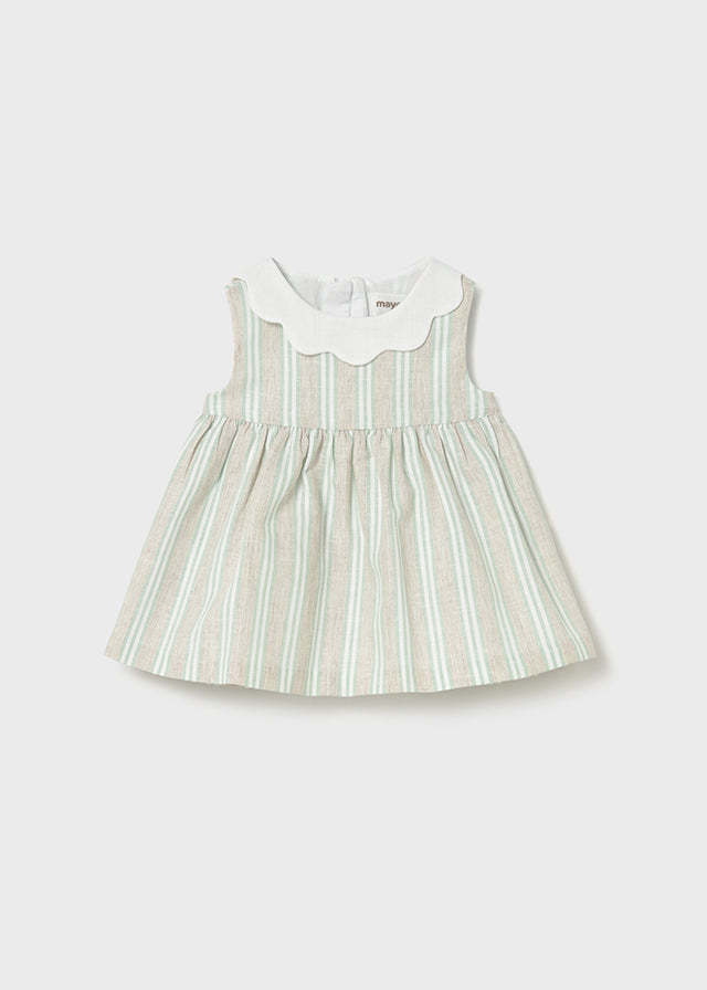 Vestido Rayas Lino Mint