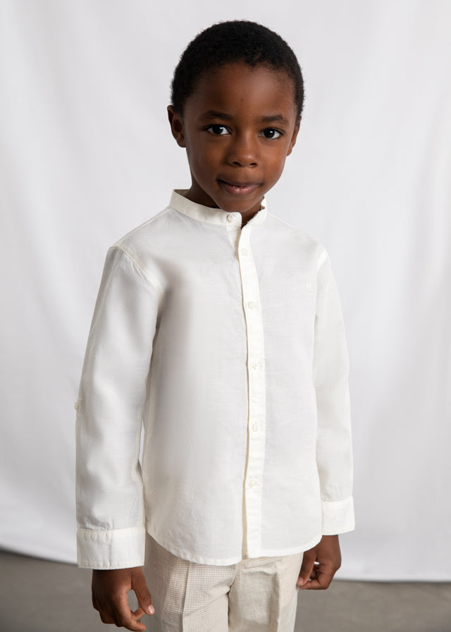 Camisa Cuello Mao Ceremonia