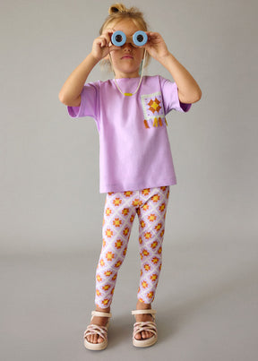 Conjunto Leggings Estampado Happy Lilac