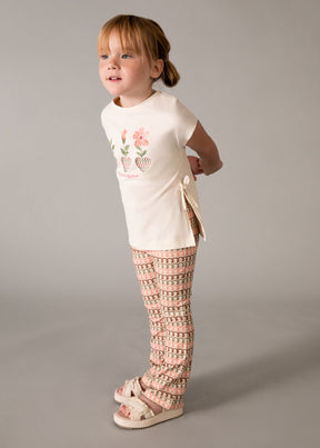 Conjunto Leggings Flare Peach Nature - Minibhu