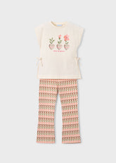 Conjunto Leggings Flare Peach Nature - Minibhu