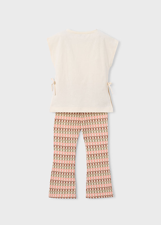 Conjunto Leggings Flare Peach Nature - Minibhu