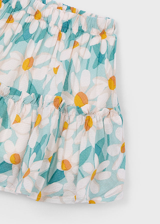Falda Dobby Estampada Daisy Lagoon
