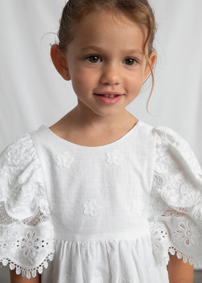 Vestido Bordado Indigo - Minibhu