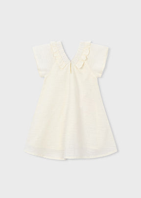Vestido Lino Flores Peach Nature - Minibhu