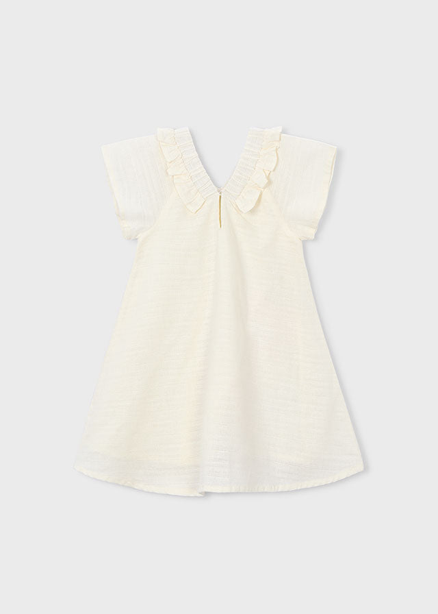 Vestido Lino Flores Peach Nature - Minibhu