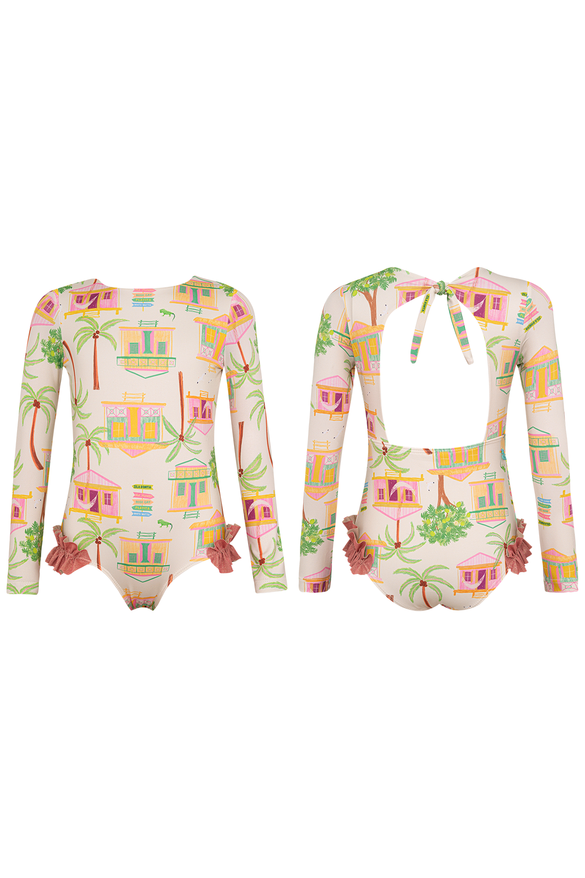 Alana Longsleeve Baby Casitas Isleñas Arena