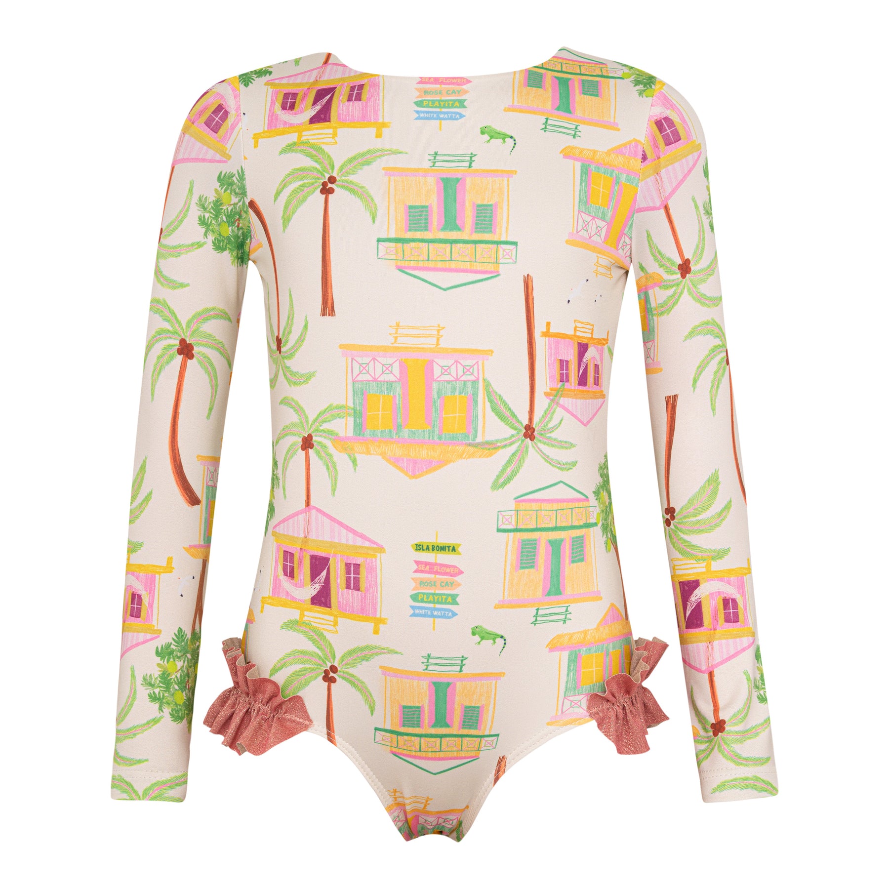Alana Longsleeve Baby Casitas Isleñas Arena