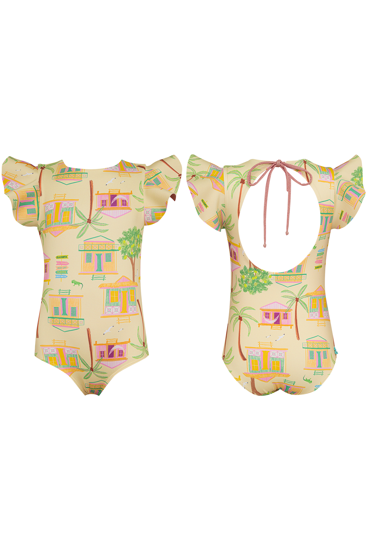 Dayana One Piece Casitas Isleñas Amarillo - Minibhu
