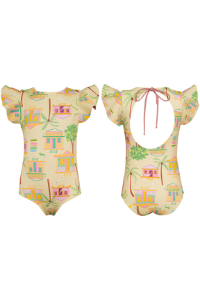 Dayana One Piece Casitas Isleñas Amarillo - Minibhu