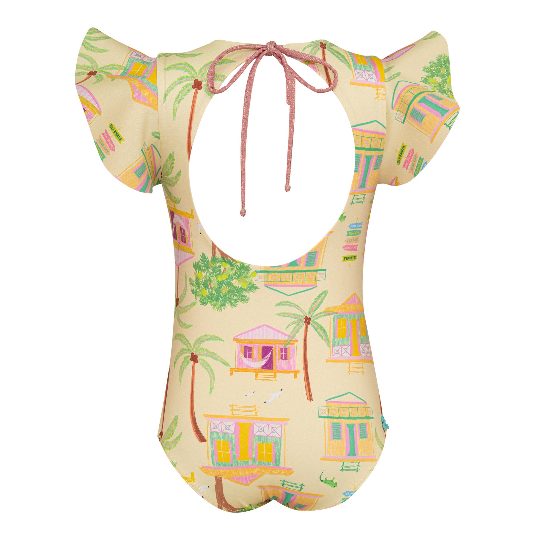 Dayana One Piece Casitas Isleñas Amarillo - Minibhu