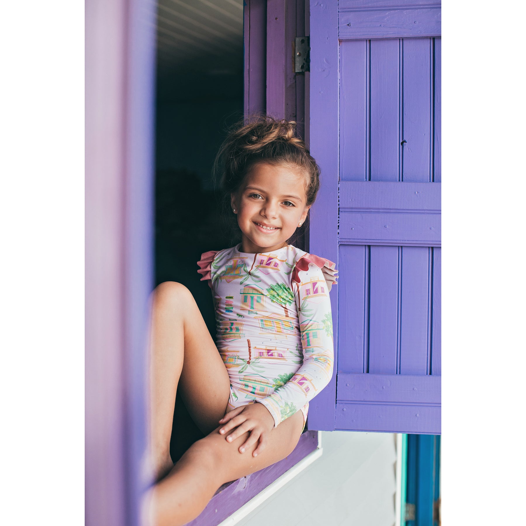 Wings Longsleeve Baby Casitas Isleña Rosado - Minibhu