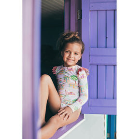 Wings Longsleeve Baby Casitas Isleña Rosado - Minibhu