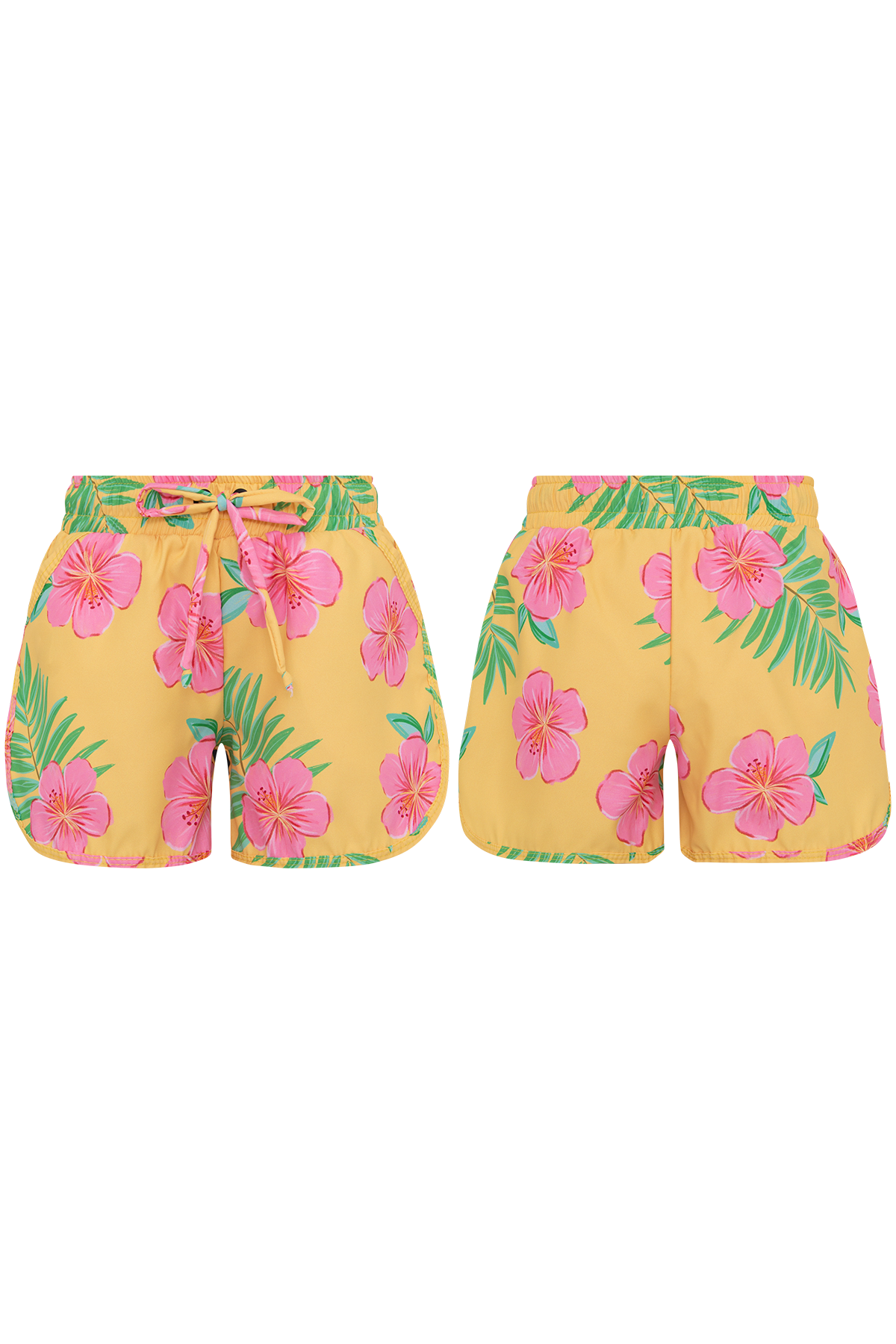 Girl Swimshorts Hibiscus Amarillo