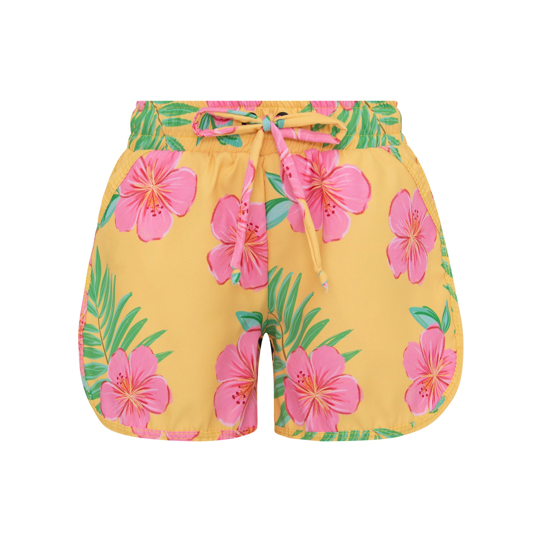 Girl Swimshorts Hibiscus Amarillo