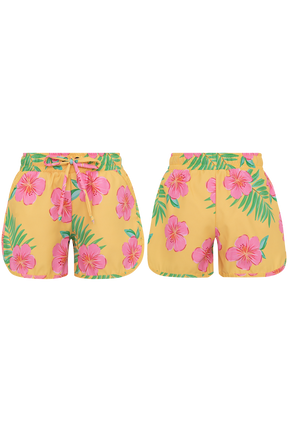 Girl Swimshorts Hibiscus Amarillo