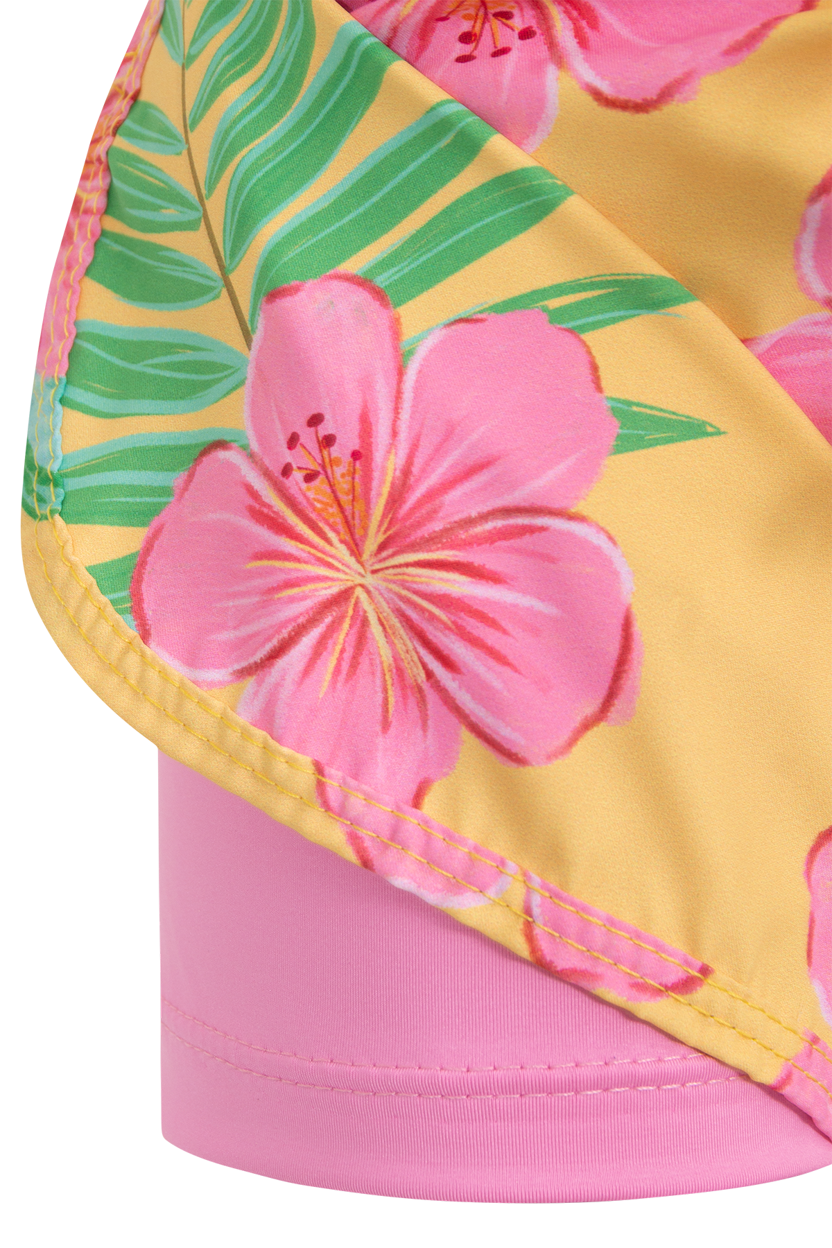 Girl Swimshorts Hibiscus Amarillo