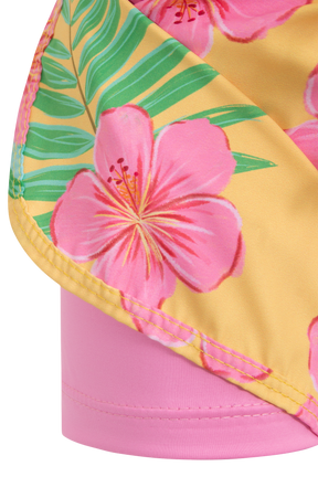 Girl Swimshorts Hibiscus Amarillo