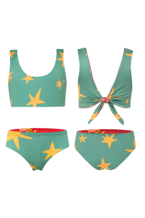Knot Bikini Tigres Parade Rojo
