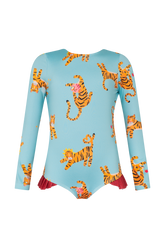 Knot Longsleeve Baby Tigres Parade Azul Claro