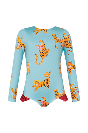 Knot Longsleeve Baby Tigres Parade Azul Claro