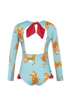 Knot Longsleeve Baby Tigres Parade Azul Claro