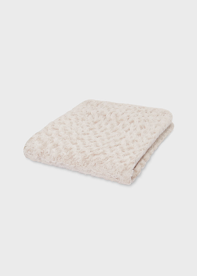 Manta Pelo Rosetones Beige Bunnies