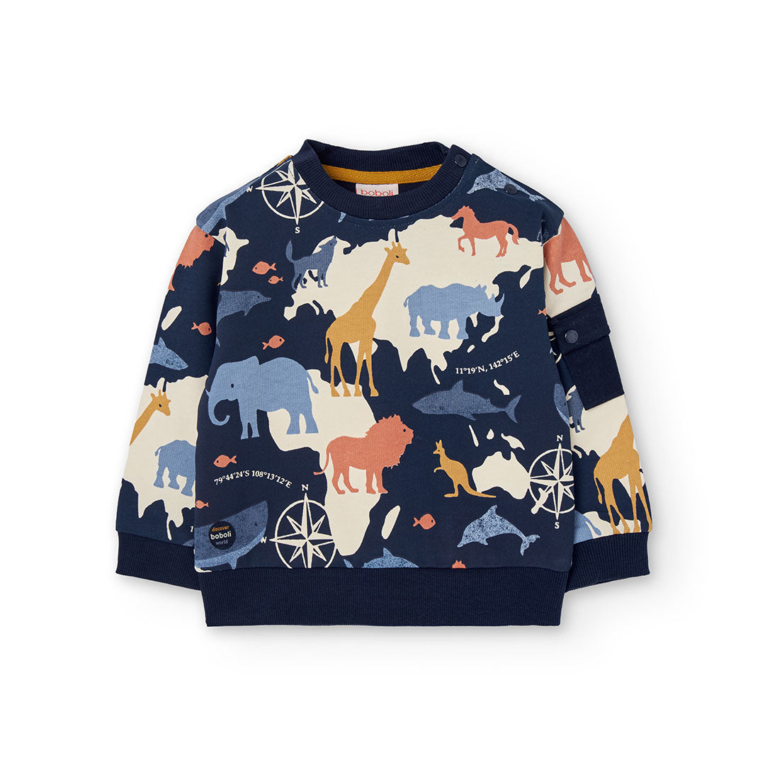 Saco Felpa Estampada Bear Adventure